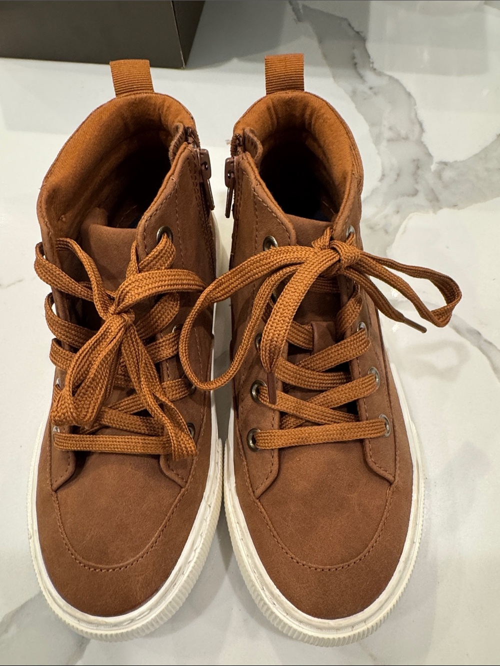 Cat & Jack Kids' High-Top Sneakers in Brown